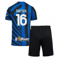 Camisa de time de futebol Inter Milan Davide Frattesi #16 Replicas 1º Equipamento Infantil 2024-25 Manga Curta (+ Calças curtas)